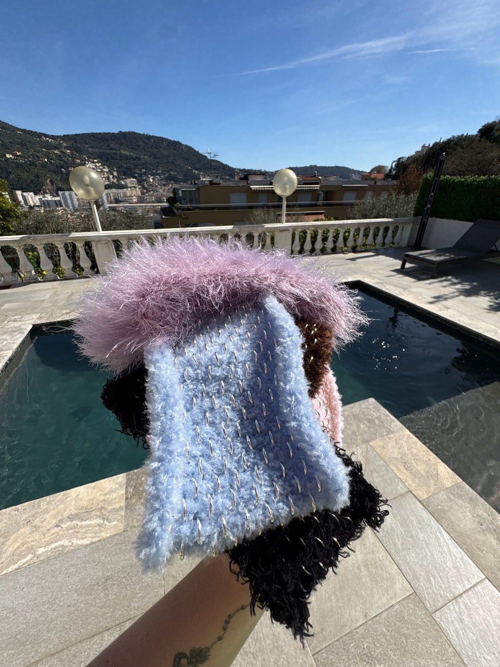 Ice Blue Fluffy Headband