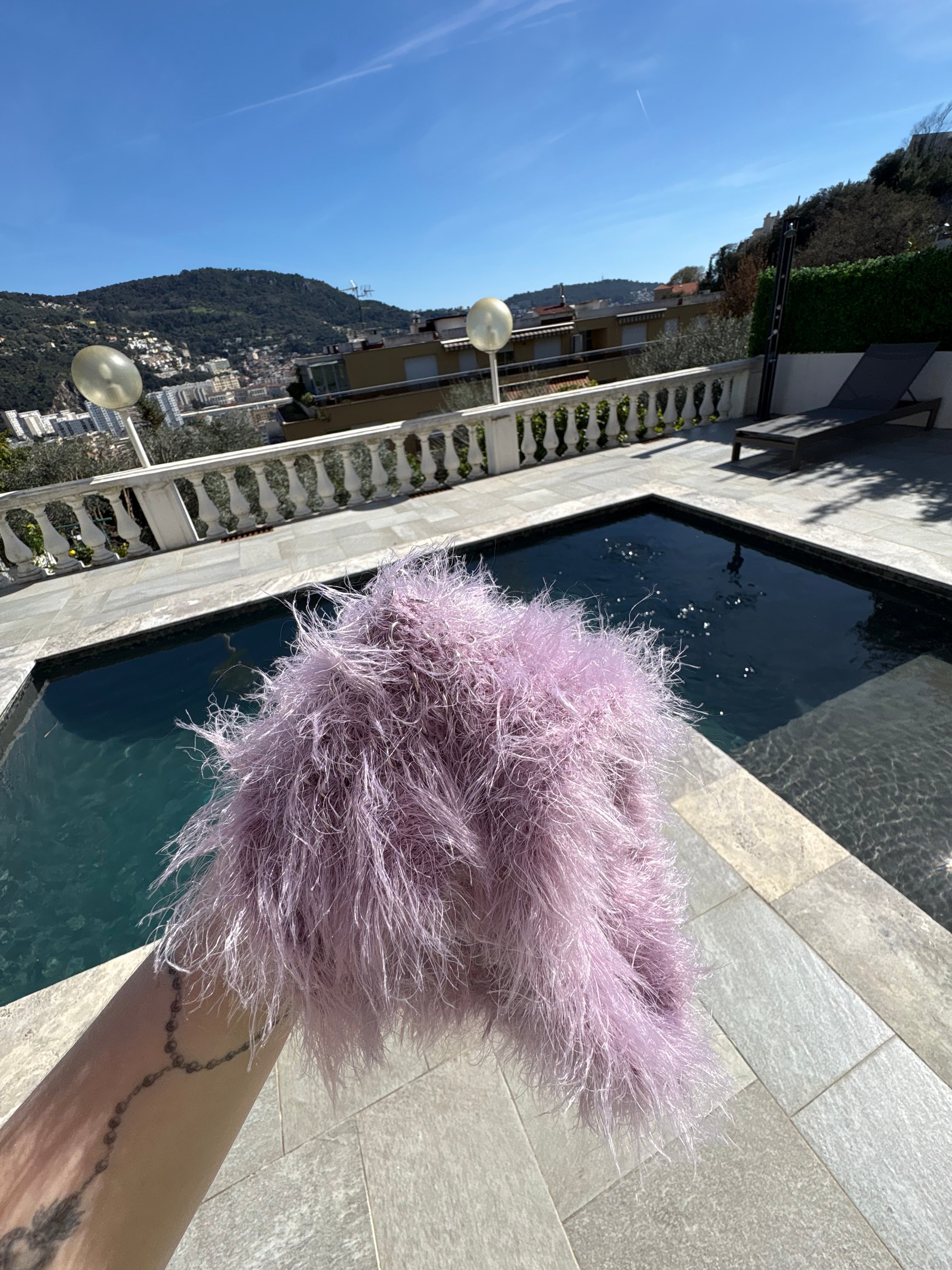 Silver Lilac FLUFFY Headband