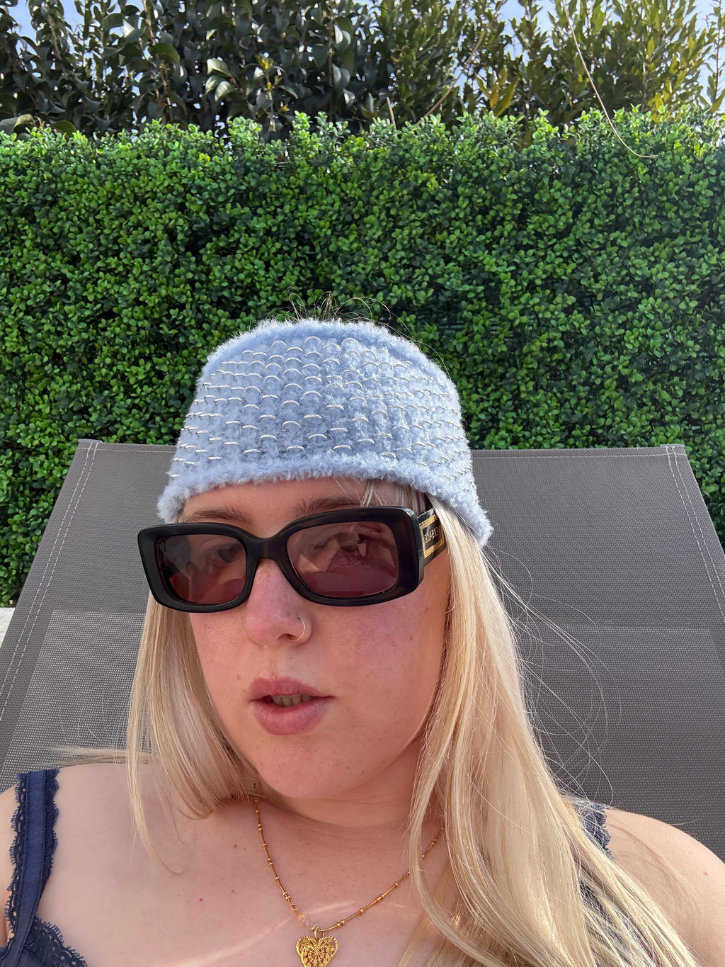 Ice Blue Fluffy Headband