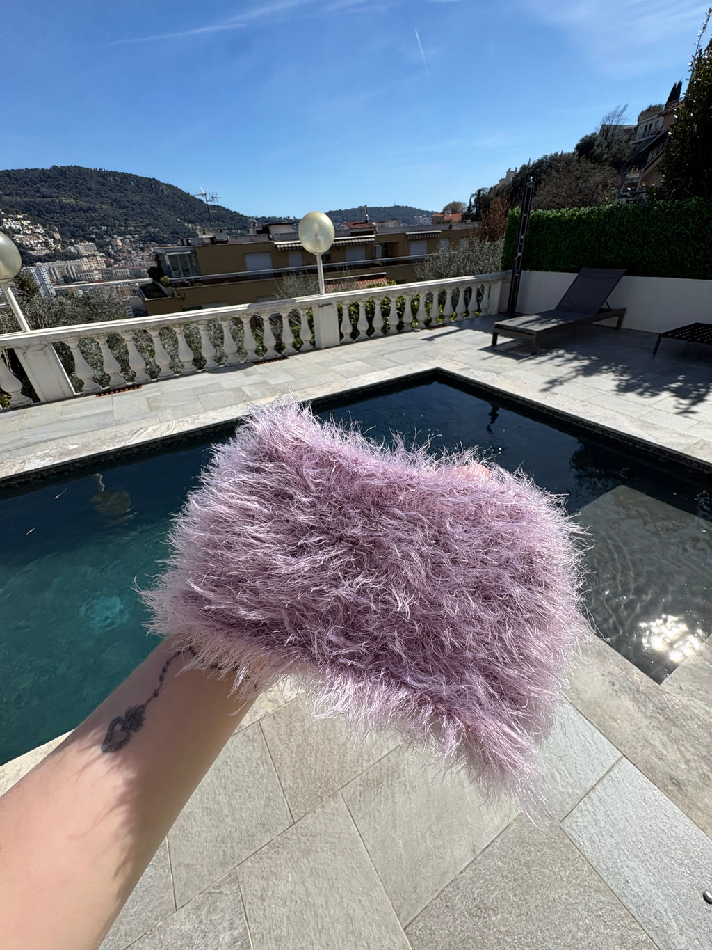 Silver Lilac FLUFFY Headband